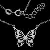 Load image into Gallery viewer, 925 Sterling Silver Plain Rhodium Plated Butterfly Necklace - IT-068-N