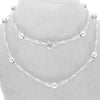 Made in Italy - 925 Sterling Silver Rhodium Ball Beads Singapore Chain Necklace - SING01