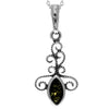 Load image into Gallery viewer, 925 Sterling Silver &amp; Genuine Baltic Amber Classic Marquise Pendant - 303