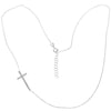 925 Sterling Silver Rhodium Plated Cross Neckles -IT-004-AS-N