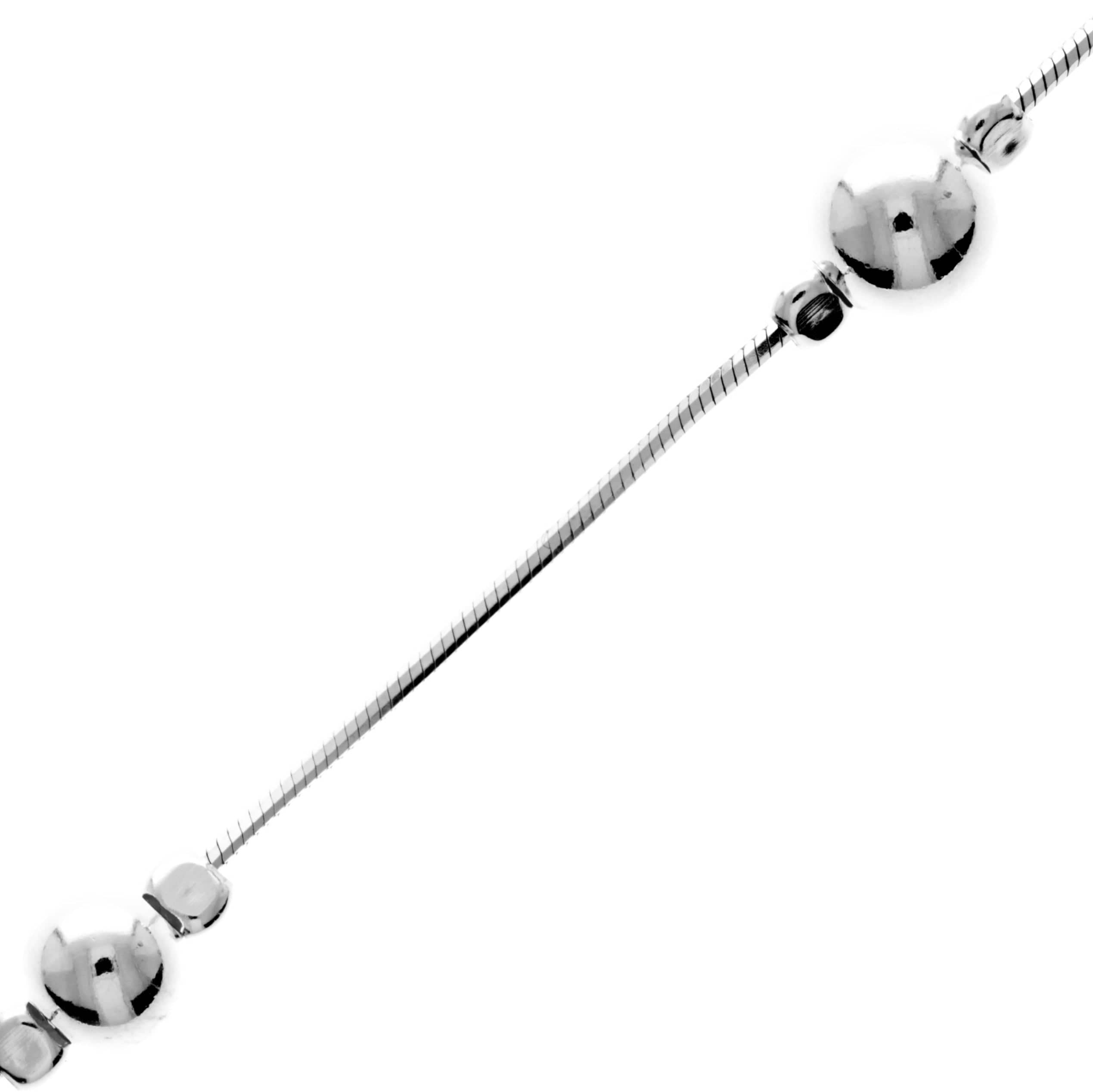 925 Sterling Silver Fantasy Bracelet with Silver Beads - FNT-30-B