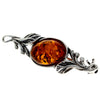 Load image into Gallery viewer, 925 Sterling Silver &amp; Genuine Baltic Amber Classic Brooch - 4022