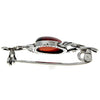 Load image into Gallery viewer, 925 Sterling Silver &amp; Genuine Baltic Amber Classic Brooch - 4022