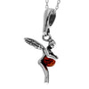 925 Sterling Silver & Genuine Baltic Amber Classic Fairy Tale Pendant - 553