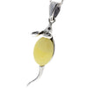 Load image into Gallery viewer, 925 Sterling Silver Mouse Pendant with Amber - 568
