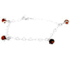 Load image into Gallery viewer, 925 Sterling Silver &amp; Genuine Baltic Amber Modern Adjustable up to 20 cm Hearts Bracelet - 5966B