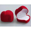 Luxury High Quality White Velvet Ring Box FJ11 - Red