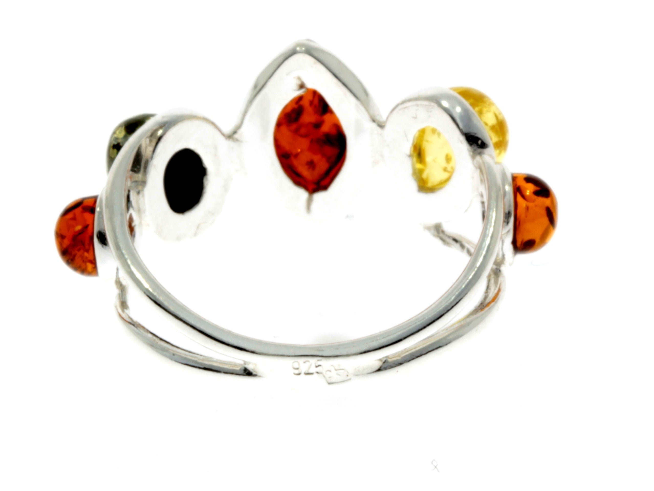 925 Sterling Silver & Baltic Amber Classic Ring - M722