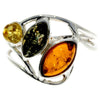 925 Sterling Silver & Baltic Amber Modern Ring - M715