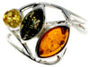 Load image into Gallery viewer, 925 Sterling Silver &amp; Baltic Amber Modern Ring - M715