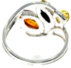 Load image into Gallery viewer, 925 Sterling Silver &amp; Baltic Amber Modern Ring - M715