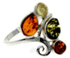 Load image into Gallery viewer, 925 Sterling Silver &amp; Baltic Amber Modern Ring - M718