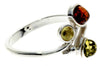 925 Sterling Silver & Baltic Amber Modern Ring - M720