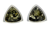 Load image into Gallery viewer, 925 Sterling Silver &amp; Genuine Baltic Amber Triangle Modern Studs Earrings - GL031