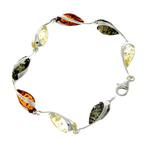 Beautiful Designer Silver Bracelet set with Baltic Amber - GL501