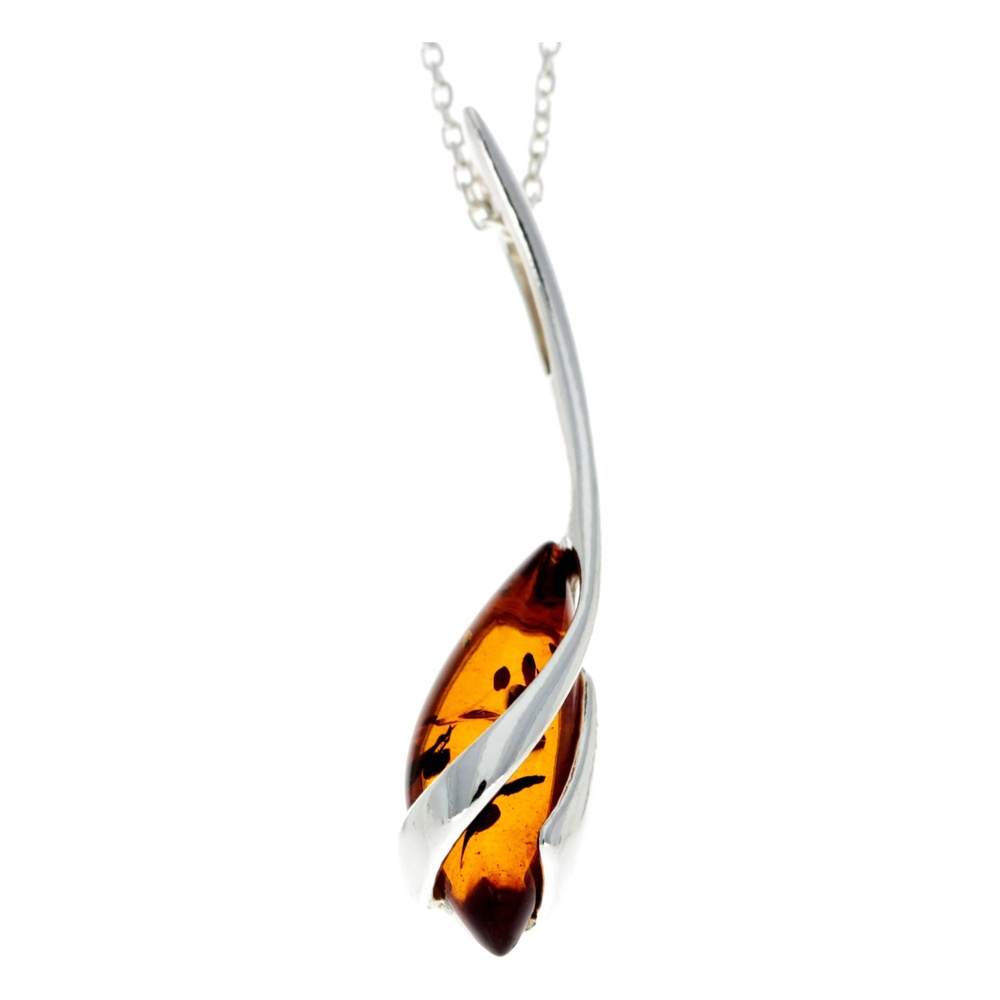 Designer Pendant with Baltic Amber Gemstone - GL307