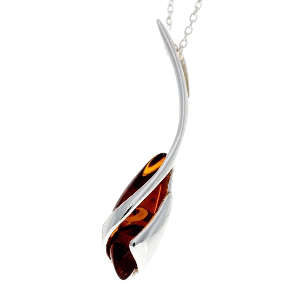 Designer Pendant with Baltic Amber Gemstone - GL307