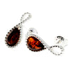 925 Sterling Silver & Baltic Amber Infinity Studs Earrings - GL164