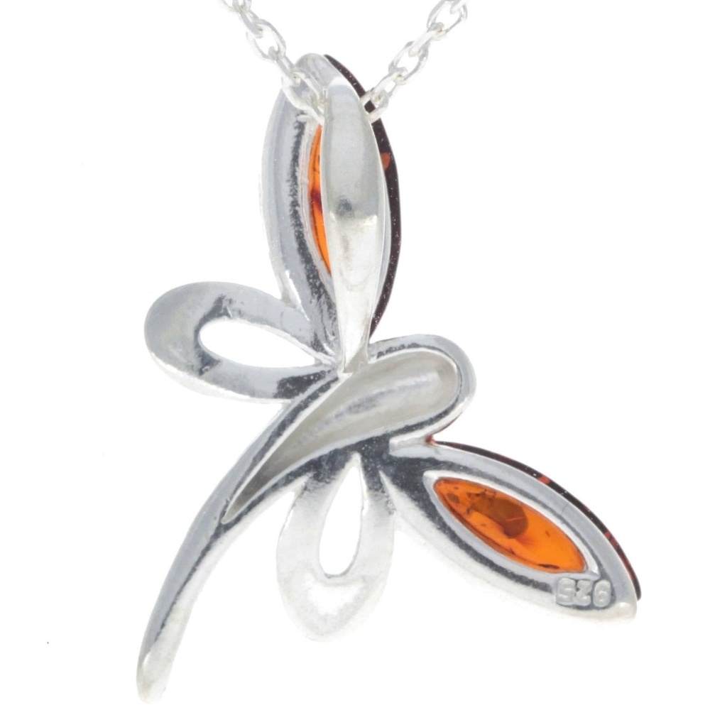 925 Sterling Silver Butterfly with Baltic Amber - GL362