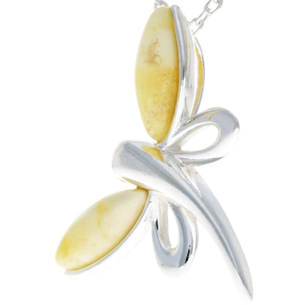 925 Sterling Silver Butterfly with Baltic Amber - GL362