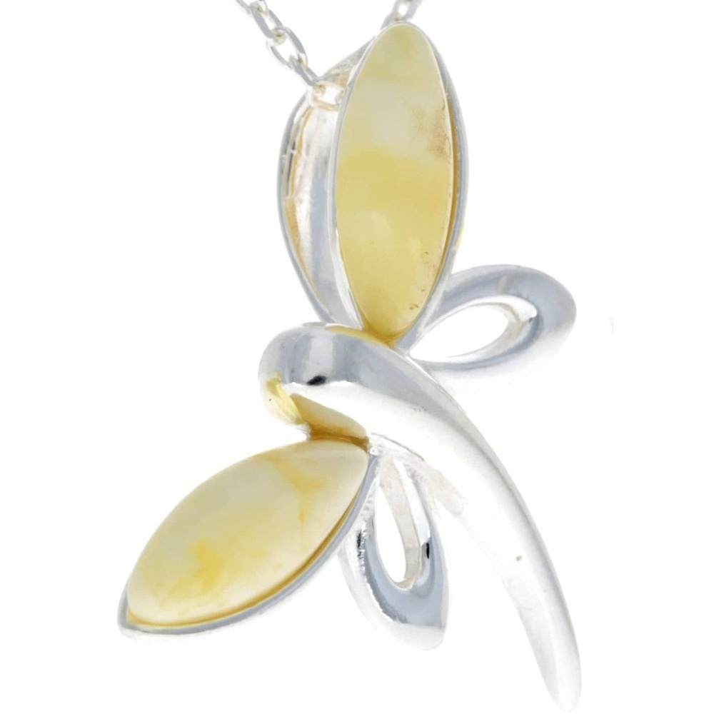 925 Sterling Silver Butterfly with Baltic Amber - GL362