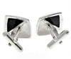 925 Sterling Silver & Baltic Amber Modern Cufflinks - AAC003