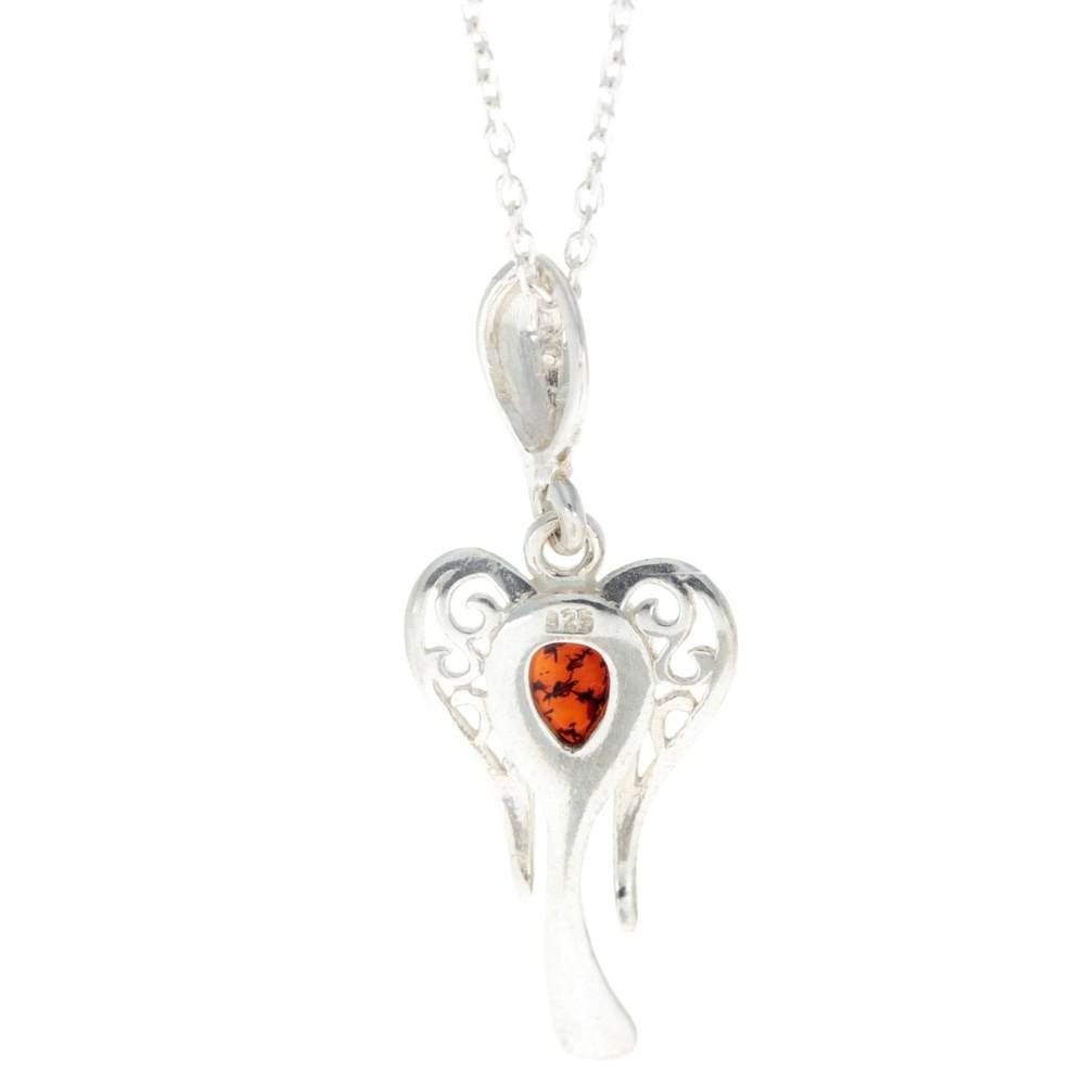 925 Sterling Silver Lucky Angel with Baltic Amber - GL383