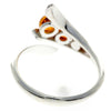 Load image into Gallery viewer, 925 Sterling Silver &amp; Baltic Amber 3 Stone Adjustable Ring