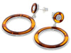 Load image into Gallery viewer, 925 Sterling Silver &amp; Baltic Amber Modern Drop Earrings - AC020
