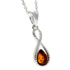 925 Sterling Silver & Baltic Amber Infinity Pendant - GL393