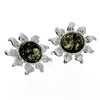 Load image into Gallery viewer, 925 Sterling Silver &amp; Baltic Amber Sun / Star Earrings - GL177