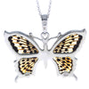 Load image into Gallery viewer, 925 Sterling Silver &amp; Baltic Amber Exclusive Engraved Butterfly Pendant - AF201