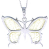 Load image into Gallery viewer, 925 Sterling Silver &amp; Baltic Amber Exclusive Engraved Butterfly Pendant - AF201