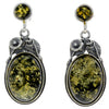 925 Sterling Silver & Baltic Amber Large Drop Earrings - 5405
