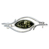 Load image into Gallery viewer, 925 Sterling Silver &amp; Baltic Amber Modern Brooch - M814