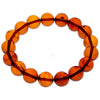 Genuine Baltic Amber Elastic Bracelet Unisex - Perfect balls 12-12 mm - BT0170