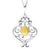 Load image into Gallery viewer, 925 Sterling Silver &amp; Baltic Amber Large Modern Pendant - M2001L