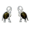 Load image into Gallery viewer, 925 Sterling Silver &amp; Baltic Amber Elephant Stud Earrings - GL176