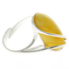 925 Sterling Silver & Genuine Baltic Amber Adjustable Ring GL423A