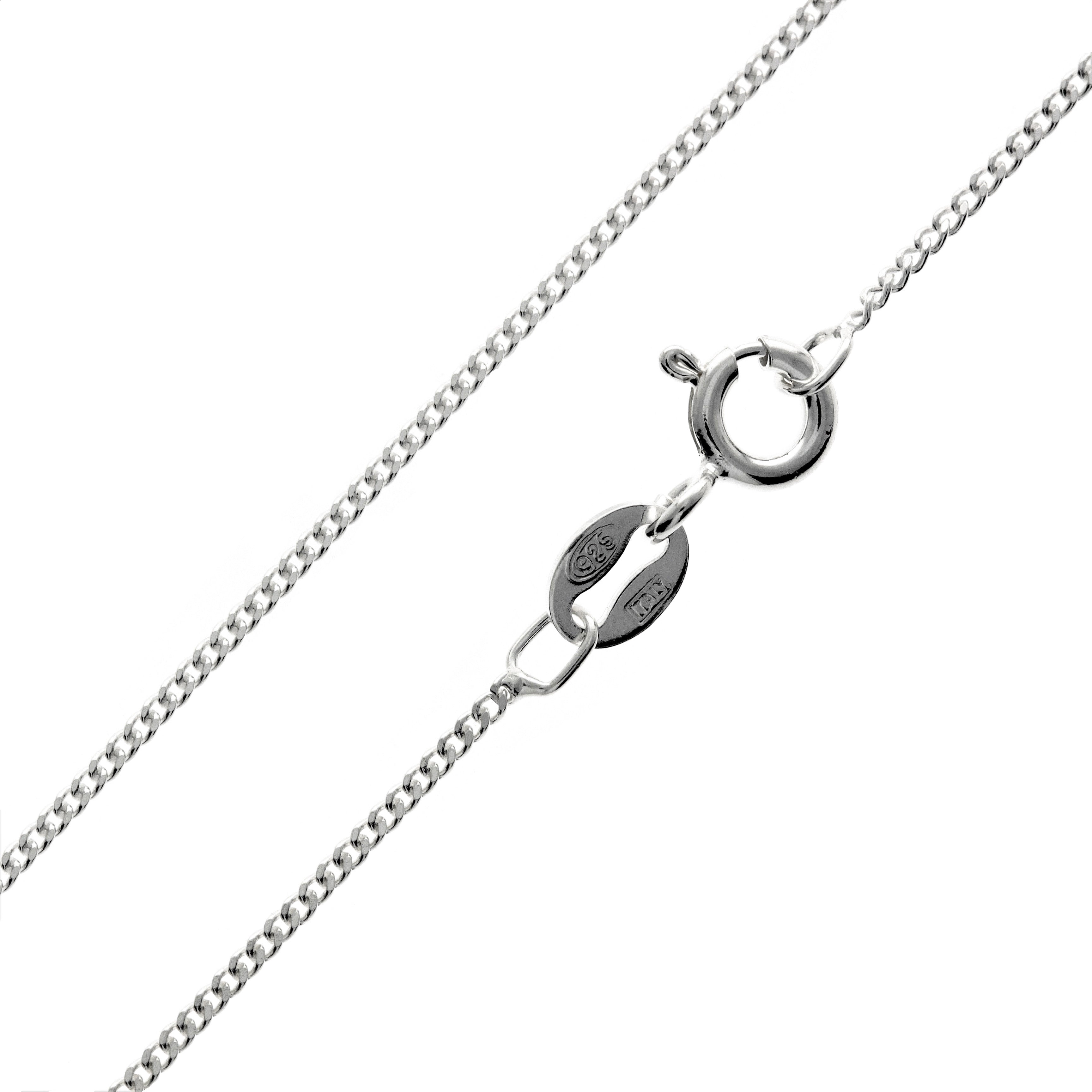 Made in Italy - 925 Sterling Silver Delicate Diamond Cut 1.1 mm chain - GCH009