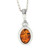 Load image into Gallery viewer, 925 Sterling Silver &amp; Genuine Baltic Amber Classic Oval Pendant - 456