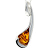 925 Sterling Silver & Baltic Amber Modern Pendant - GL2002