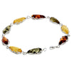 925 Sterling SilveR & Baltic Amber Modern Link Bracelet - G500