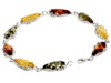 925 Sterling SilveR & Baltic Amber Modern Link Bracelet - G500