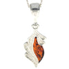 925 Sterling Silver & Baltic Amber Classic Pendant - G232