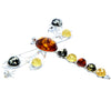 Load image into Gallery viewer, 925 Sterling Silver &amp; Baltic Amber Dragonfly Butterfly Brooch - 4032