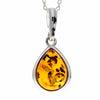Load image into Gallery viewer, 925 Sterling Silver &amp; Baltic Amber Teardrop Classic Pendant - 435