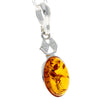 925 Sterling Silver & Baltic Amber Classic Oval Pendant - 1954