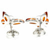 Load image into Gallery viewer, 925 Sterling Silver &amp; Baltic Amber Butterfly Studs Earrings - 8494