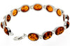 925 Sterling Silver & Baltic Amber Classic Link Bracelet - GL549